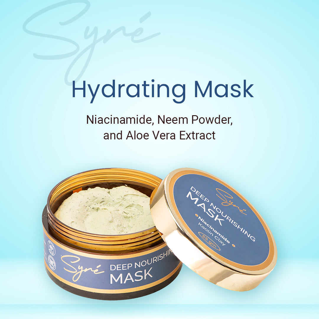 "Syre-Deep-Nourishing-Mask Aloe-Vera-Face-Mask Neem-Hydrating-Mask Dry-Skin-Facial-Mask Moisturizing-Skin-Mask"