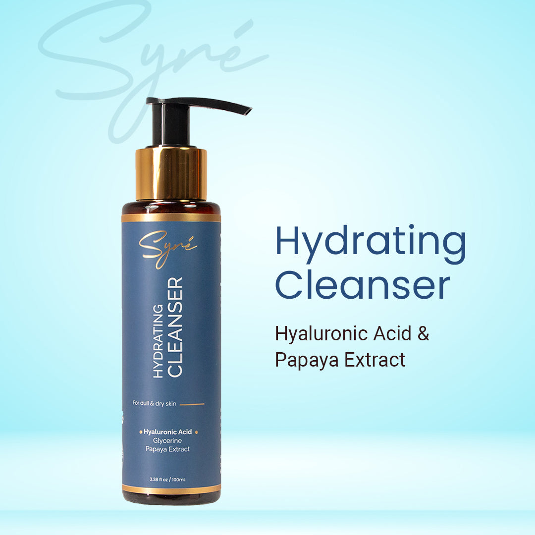 """Syre Hydrating Cleanser for dull skin"" ""Niacinamide-enriched cleanser for dry skin"" ""Best face cleanser for dry, dull skin"" ""Hydrating cleanser for dull and dry skin types"" ""Gentle cleanser for dry skin with niacinamide"""